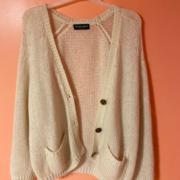 American Apparel Sweaters - American Apparel Cream Cardigan